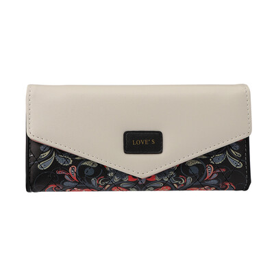 Tailored Pastoral small floral Ling Ge clutch bag lady hit color envelope buckle purse BK
Tailored Pastoral small floral Ling Ge clutch bag lady hit color envelope buckle purse BK