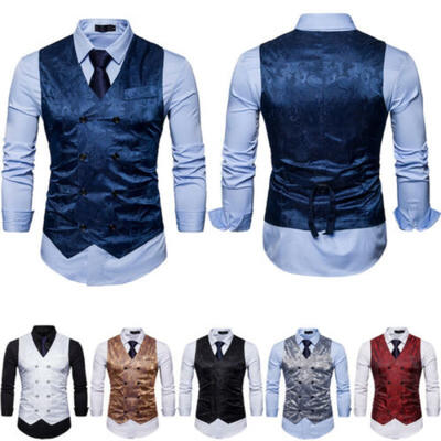 Vintage Mens Formal Business Dress Vest V-neck Double breasted Waistcoat waist
Vintage Mens Formal Business Dress Vest V-neck Double breasted Waistcoat waist