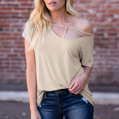 Nomeni Fashion Womens Ladies V-Neck Short Sleeve Pure Color Casual Tops T-Shirt Blouse
Nomeni Fashion Womens Ladies V-Neck Short Sleeve Pure Color Casual Tops T-Shirt Blouse