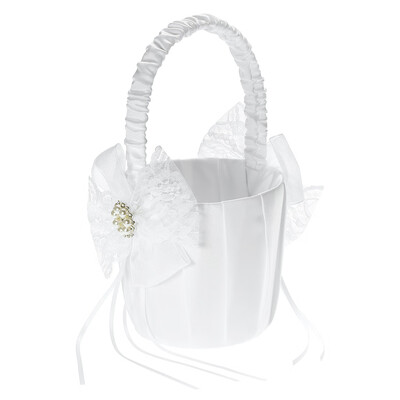 Wedding Guest Book Pen Holder Silver Pen Flower Girl Basket Ring Pillow Set White Satin Pack of 5
Wedding Guest Book Pen Holder Silver Pen Flower Girl Basket Ring Pillow Set White Satin Pack of 5