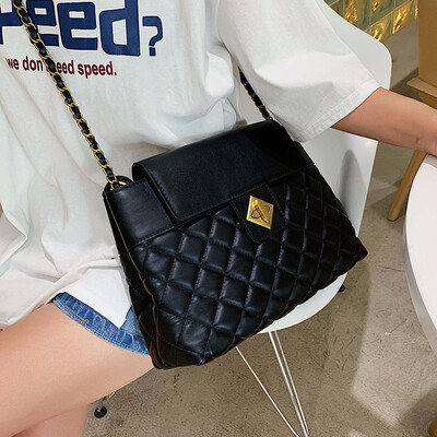 Texture bag female 2019 new large capacity rhombic crossbody bag Korean version of the wild chain shoulder bag lock bag tide
Texture bag female 2019 new large capacity rhombic crossbody bag Korean version of the wild chain shoulder bag lock bag tide