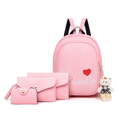 4pcs Composite PU Leather Women Cute Bear Shoulder Bag Backpack Wristlet Card Holder
4pcs Composite PU Leather Women Cute Bear Shoulder Bag Backpack Wristlet Card Holder