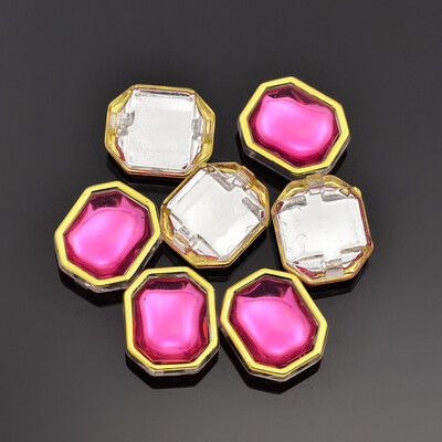 Sew on Rhinestone Taiwan Acrylic Golden Plated Garment Accessories Rectangle HotPink 105x9x55mm Hole 1mm
Sew on Rhinestone Taiwan Acrylic Golden Plated Garment Accessories Rectangle HotPink 105x9x55mm Hole 1mm