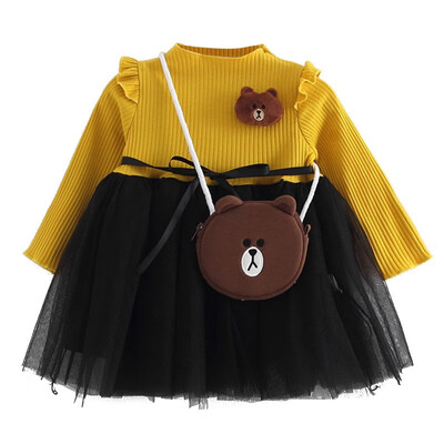 Kids Girls Long Sleeve Lace Dress Cute Baby Clothes Dresses Long Sleeve Princess Vestidos With Bags
Kids Girls Long Sleeve Lace Dress Cute Baby Clothes Dresses Long Sleeve Princess Vestidos With Bags