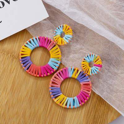 Flashbuy Rattan Statement Earrings for Women Round Handmade Rafite Earrings Pendientes Fashion Girls Jewelry Party Accessories
Flashbuy Rattan Statement Earrings for Women Round Handmade Rafite Earrings Pendientes Fashion Girls Jewelry Party Accessories