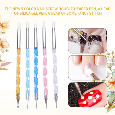 〖Follure〗5PC Dual-ended Dotting Pen Nail Art Rhinestone Picker Silica gel Spiral Pencil
〖Follure〗5PC Dual-ended Dotting Pen Nail Art Rhinestone Picker Silica gel Spiral Pencil