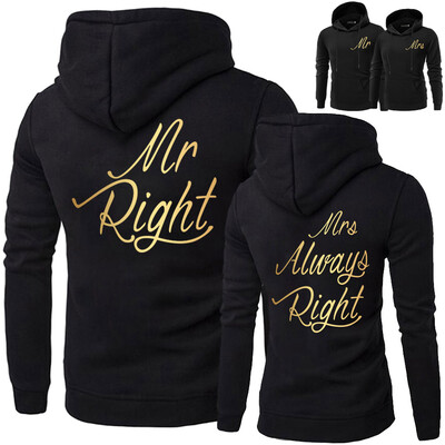 2019 New Mr Right And Mrs Always Right Couple Hoodie Long Sleeve Letter Printing Funny Hooded Sweatshirt Top Lovers Gifts
2019 New Mr Right And Mrs Always Right Couple Hoodie Long Sleeve Letter Printing Funny Hooded Sweatshirt Top Lovers Gifts