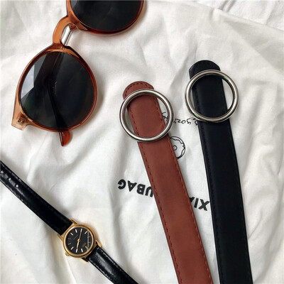 Belt ladies fashion casual simple wild Korean round buckle belt student jeans pants belt
Belt ladies fashion casual simple wild Korean round buckle belt student jeans pants belt