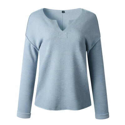 Fashion V-Neck Knitted Ladies Tops T Shirt Autumn Casual Loose Solid Long Sleeve Women T-shirt
Fashion V-Neck Knitted Ladies Tops T Shirt Autumn Casual Loose Solid Long Sleeve Women T-shirt