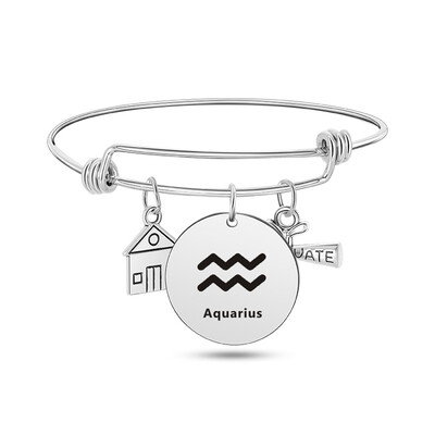 12 Constellation Bracelet Zodiac Sign Diploma House Pendant Stainless Steel Charm Bracelets Bangles
12 Constellation Bracelet Zodiac Sign Diploma House Pendant Stainless Steel Charm Bracelets Bangles
