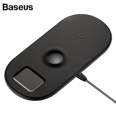 Baseus smart 3 in 1 fast wireless charger for phone Airpods Watch 1 to 4 with USB cable
Baseus smart 3 in 1 fast wireless charger for phone Airpods Watch 1 to 4 with USB cable