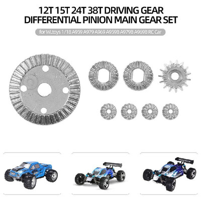 12T 15T 24T 38T Motor Metal Driving Gear Differential Pinion Main Gear Set for WLtoys 118 A959 A979 A969 A959B A979B A969B RC Car
12T 15T 24T 38T Motor Metal Driving Gear Differential Pinion Main Gear Set for WLtoys 118 A959 A979 A969 A959B A979B A969B RC Car