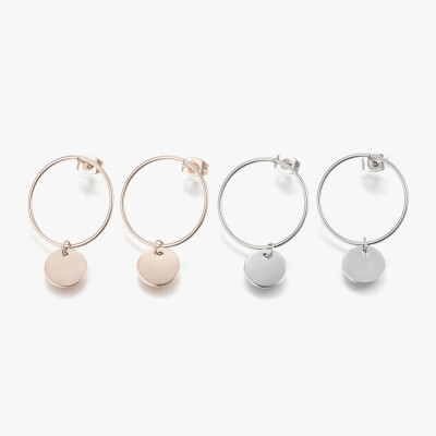 304 Stainless Steel Stud Earrings Ring&Flat Round Mixed Color 33x22x1mm Pin 08mm
304 Stainless Steel Stud Earrings Ring&Flat Round Mixed Color 33x22x1mm Pin 08mm