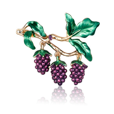 Brooch Fruit Jewelry Fashion Personality Drops Grape Brooch New Womens Corsage Pins
Brooch Fruit Jewelry Fashion Personality Drops Grape Brooch New Womens Corsage Pins