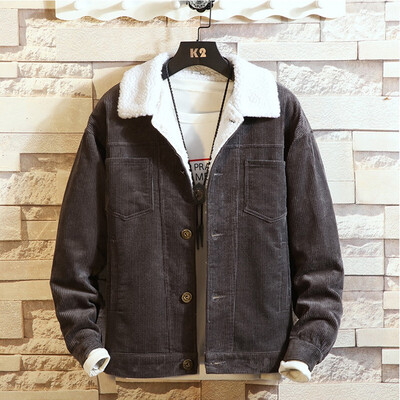 Toponeto Mens New Winter Style Pure Corduroy Thickened Thermal Coat Fashion Casual Coat 
Toponeto Mens New Winter Style Pure Corduroy Thickened Thermal Coat Fashion Casual Coat