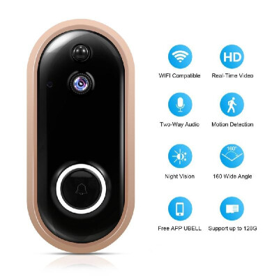 Smart Home WiFi Doorbell 1080P HD Security Camera with Two-Way Audio PIR Motion Detection IR Night Vision 160-Degree Wide Angle Le
Smart Home WiFi Doorbell 1080P HD Security Camera with Two-Way Audio PIR Motion Detection IR Night Vision 160-Degree Wide Angle Le