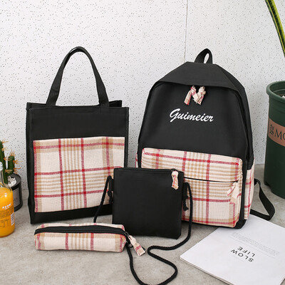Female 2019 spring&summer new students Korean campus large canvas plaid backpack female schoolbag
Female 2019 spring&summer new students Korean campus large canvas plaid backpack female schoolbag