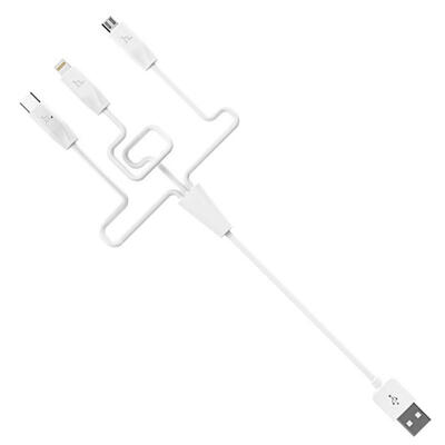 HOCO X1 1-to-3 USB To Lightning Type-C Micro USB Data Charging Cable For IPHONE Samsung Xiaomi-1m
HOCO X1 1-to-3 USB To Lightning Type-C Micro USB Data Charging Cable For IPHONE Samsung Xiaomi-1m