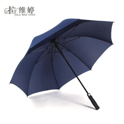 LAWEITING Stretching cloth automatic straight bone golf umbrella 6951