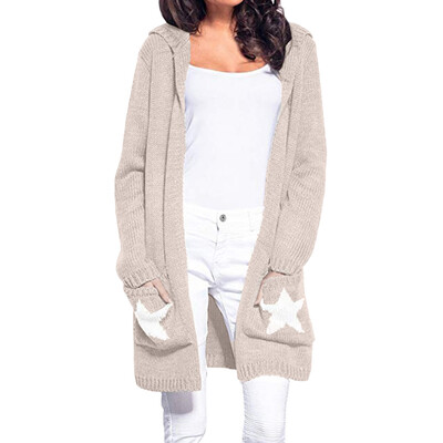 Toponeto Womens Long Sleeve Hooded Cardigan Star Patchwork Open Front Cardigan Sweater
Toponeto Womens Long Sleeve Hooded Cardigan Star Patchwork Open Front Cardigan Sweater
