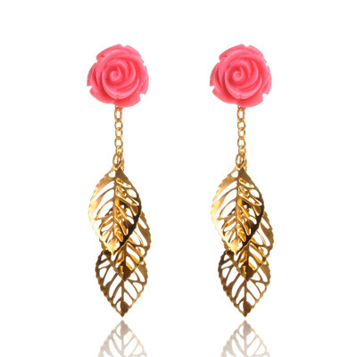 Fashion Resin Leaf Dangle Stud Earrings with Iron Pendants Ear Stud Components&Plastic Earring Ear Nuts Salmon 55mm
Fashion Resin Leaf Dangle Stud Earrings with Iron Pendants Ear Stud Components&Plastic Earring Ear Nuts Salmon 55mm