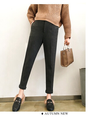 2018 autumn&winter new thick woolen trousers chic straight suit nine casual ulzzang trousers women
2018 autumn&winter new thick woolen trousers chic straight suit nine casual ulzzang trousers women