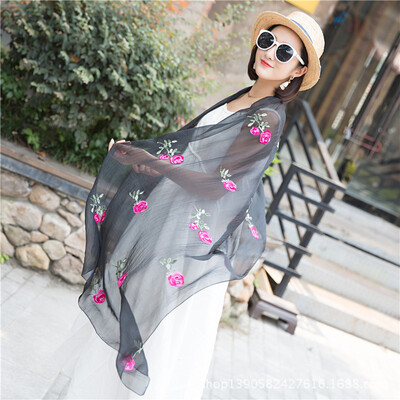 Scarf shawl dual-use long female Korean version of the national wind embroidery chiffon scarves spring&autumn embroidered shawl manufacturers wholesale
Scarf shawl dual-use long female Korean version of the national wind embroidery chiffon scarves spring&autumn embroidered shawl manufacturers wholesale