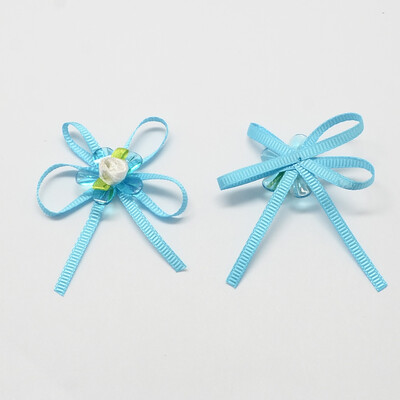 Handmade Woven Costume Accessories Grosgrain Bowknot with Acrylic Beads LightSkyBlue 55x45x10mm about 200pcsbag
Handmade Woven Costume Accessories Grosgrain Bowknot with Acrylic Beads LightSkyBlue 55x45x10mm about 200pcsbag