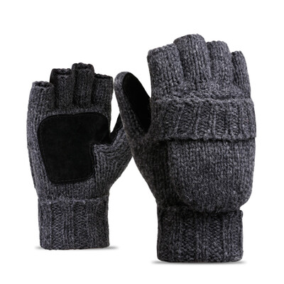 Flip Knitted Mittens Warm Wool Gloves Unisex Convertible Fingerless Mittens Cover Winter Warm Equipment
Flip Knitted Mittens Warm Wool Gloves Unisex Convertible Fingerless Mittens Cover Winter Warm Equipment