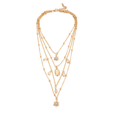 Tocona Bohemian Beach Shell Pendant Necklace Water Drop Opal Stone Sun Chian Multi-layer Chockers Women Accessories C15109
Tocona Bohemian Beach Shell Pendant Necklace Water Drop Opal Stone Sun Chian Multi-layer Chockers Women Accessories C15109