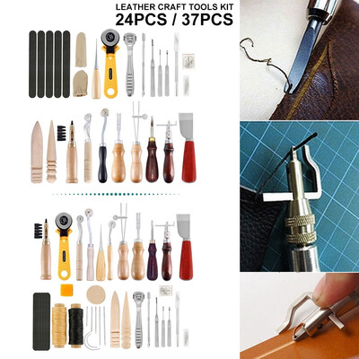2437PCS Leather Craft Tools Kit Hand Sewing Stitching Leather Stamping Punch Working Saddle Groover
2437PCS Leather Craft Tools Kit Hand Sewing Stitching Leather Stamping Punch Working Saddle Groover