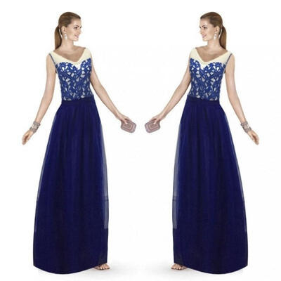 Fashion Sexy Lace Long Dress Chiffon Evening Formal Party Dress Bridesmaid Prom Gown Blue
Fashion Sexy Lace Long Dress Chiffon Evening Formal Party Dress Bridesmaid Prom Gown Blue