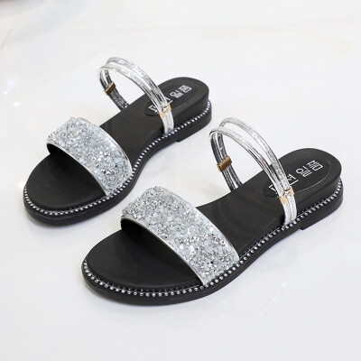 Womens sandals Korean version of Baitao Student Flat Bottom One Word Strip Womens Shoes Simple One Shoe Two Sandals
Womens sandals Korean version of Baitao Student Flat Bottom One Word Strip Womens Shoes Simple One Shoe Two Sandals