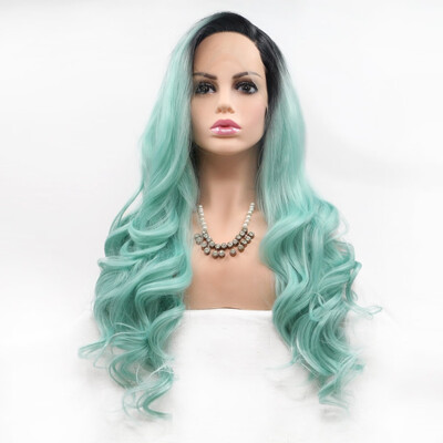 Amazing Star Lace Frontal Wigs Light Green Long Wavy Hair 13x3 Hand Tied Side Part Lace Frontal Synthetic Hair
Amazing Star Lace Frontal Wigs Light Green Long Wavy Hair 13x3 Hand Tied Side Part Lace Frontal Synthetic Hair