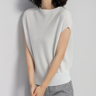 Womens O Neck Solid Short Batwing Sleeve Knitted Ice Silk Slim Pullover T-Shirt
Womens O Neck Solid Short Batwing Sleeve Knitted Ice Silk Slim Pullover T-Shirt
