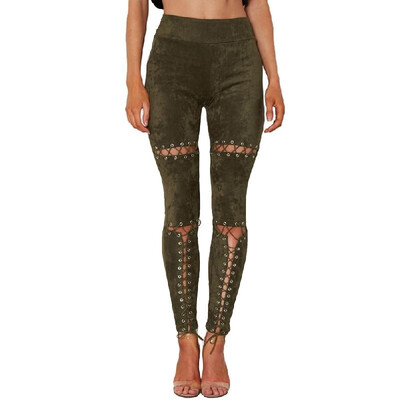 New Sexy Women Faux Suede Leggings Lace-Up Bandage High Waist Skinny Pants Tights Slim Bodycon Pencil Trousers
New Sexy Women Faux Suede Leggings Lace-Up Bandage High Waist Skinny Pants Tights Slim Bodycon Pencil Trousers