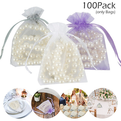 100 Pack Organza Gift Bags Wedding Favour Bags Jewelry Pouches Candy Bags only Bags
100 Pack Organza Gift Bags Wedding Favour Bags Jewelry Pouches Candy Bags only Bags