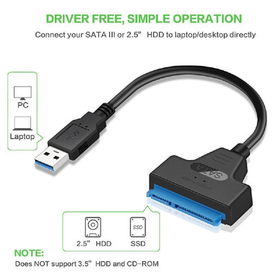 Type C to SATA Adapter Converter Cable 22Pin Drive Free 25" SATA HDD SSD for Laptop
Type C to SATA Adapter Converter Cable 22Pin Drive Free 25" SATA HDD SSD for Laptop