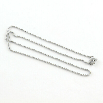 Brass Ball Chain Necklaces Making with Brass Spring Clasps Platinum 163"414cm
