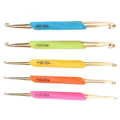 Greensen Double Hook Crochet Hook Set TPR Soft Rubber Handle Aluminum Knitting Needle Set Color Random
Greensen Double Hook Crochet Hook Set TPR Soft Rubber Handle Aluminum Knitting Needle Set Color Random