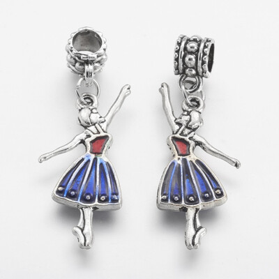 Alloy European Dangle Beads with Enamel Ballet GirlBallerina Antique Silver 40mm Hole 5mm
Alloy European Dangle Beads with Enamel Ballet GirlBallerina Antique Silver 40mm Hole 5mm