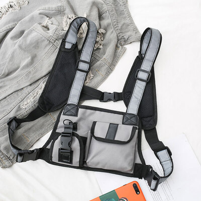 Hong Kong wind tooling ins mens&womens hip-hop tactical vest multifunctional functional chest bag reflective bag vest backpa
Hong Kong wind tooling ins mens&womens hip-hop tactical vest multifunctional functional chest bag reflective bag vest backpa