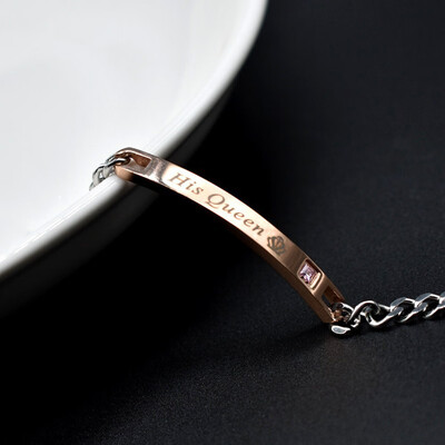Matching His Queen And Hers King Stainless Steel Chain Couple Bracelets For Women Men
Matching His Queen And Hers King Stainless Steel Chain Couple Bracelets For Women Men
