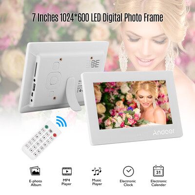 Andoer 7 Inches LED Digital Photo Frame Desktop Electronic Album 1024600 High Resolution Supports Music 1080P Video Player Clo
Andoer 7 Inches LED Digital Photo Frame Desktop Electronic Album 1024600 High Resolution Supports Music 1080P Video Player Clo