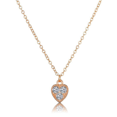Women Fashion Necklace Heart Design With 3 shinning Rhinestone Romantic Wedding Jewelry Fashion Gifts Women Necklace Gold Color
Women Fashion Necklace Heart Design With 3 shinning Rhinestone Romantic Wedding Jewelry Fashion Gifts Women Necklace Gold Color