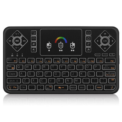 Q9 24G RF Wireless Keyboard Mouse Combo Handheld Remote Control w Touchpad Colorful LED Backlight for Android TV BOX Smart TV HT
Q9 24G RF Wireless Keyboard Mouse Combo Handheld Remote Control w Touchpad Colorful LED Backlight for Android TV BOX Smart TV HT