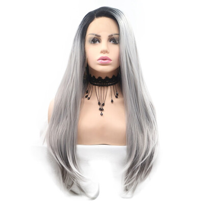 Amazing Star Lace Frontal Wigs Straight Hair Silver Gray Color Heat Resistant Fiber Side Part Synthetic Hair For Fashion Women
Amazing Star Lace Frontal Wigs Straight Hair Silver Gray Color Heat Resistant Fiber Side Part Synthetic Hair For Fashion Women