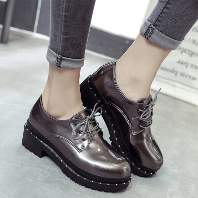 British small leather shoes womens autumn thick-soled lace-up fashion Joker academic students thick-heeled womens shoes
British small leather shoes womens autumn thick-soled lace-up fashion Joker academic students thick-heeled womens shoes
