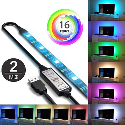 〖Follure〗2Pcs USB Powered RGB 5050 LED Strip Lighting For TV Computer Background Light
〖Follure〗2Pcs USB Powered RGB 5050 LED Strip Lighting For TV Computer Background Light