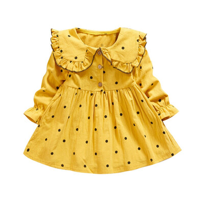 Spring Autumn Baby Kids Girls Polka Dot Printed Long Sleeve Dress Kids Doll Collar Button Solid Color Cotton Comfortable Dresses
Spring Autumn Baby Kids Girls Polka Dot Printed Long Sleeve Dress Kids Doll Collar Button Solid Color Cotton Comfortable Dresses